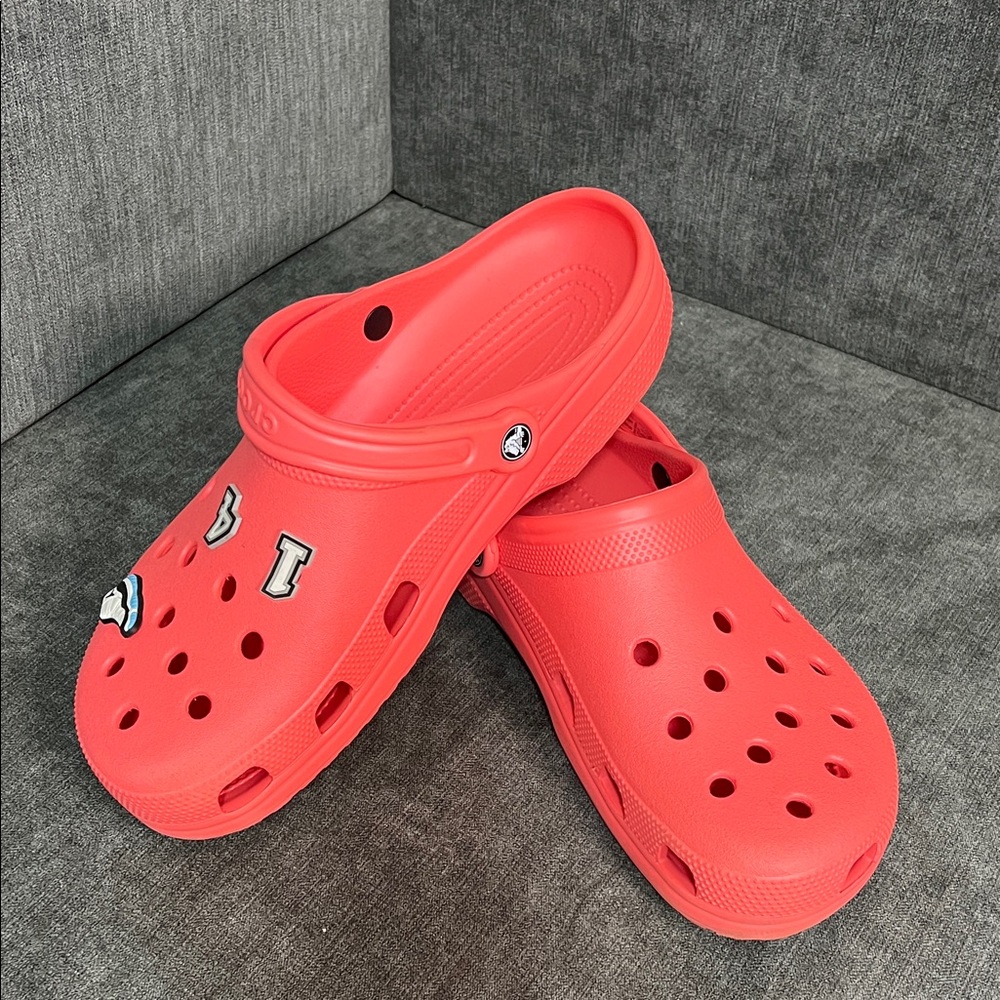 CROCS Classic Clogs- Mens 13 - Guava
